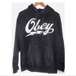Obey Streetwear Heather Grey Pullover Size M